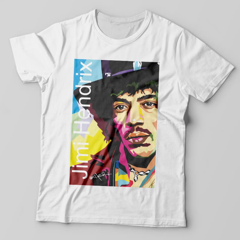 Camisetas personalizada cantores Jimi Hendrix