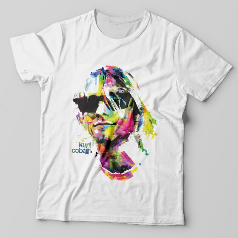 Camisetas personalizada cantores Kurt Cobain