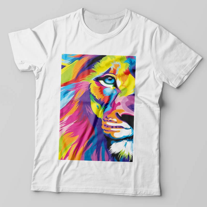 Camisetas personalizada Leão Mosaico