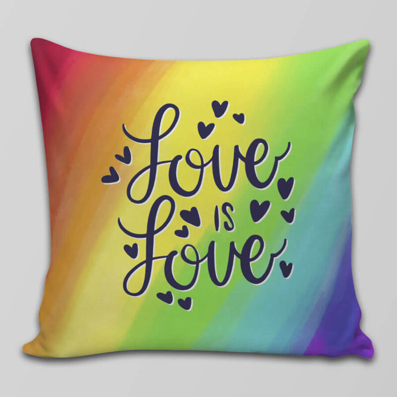 Capa de Almofada Love is Love Rainbow
