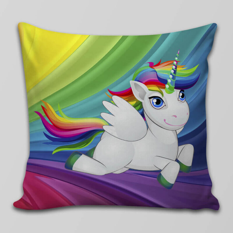 Capa de Almofada Unicórnio Rainbow