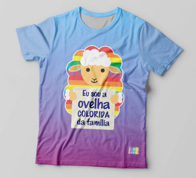 Camiseta Eu Sou A Ovelha Colorida
