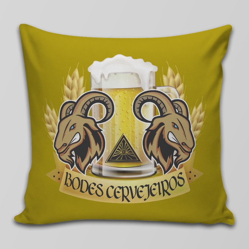 Capa de Almofada Maçonaria Bodes Cervejeiros