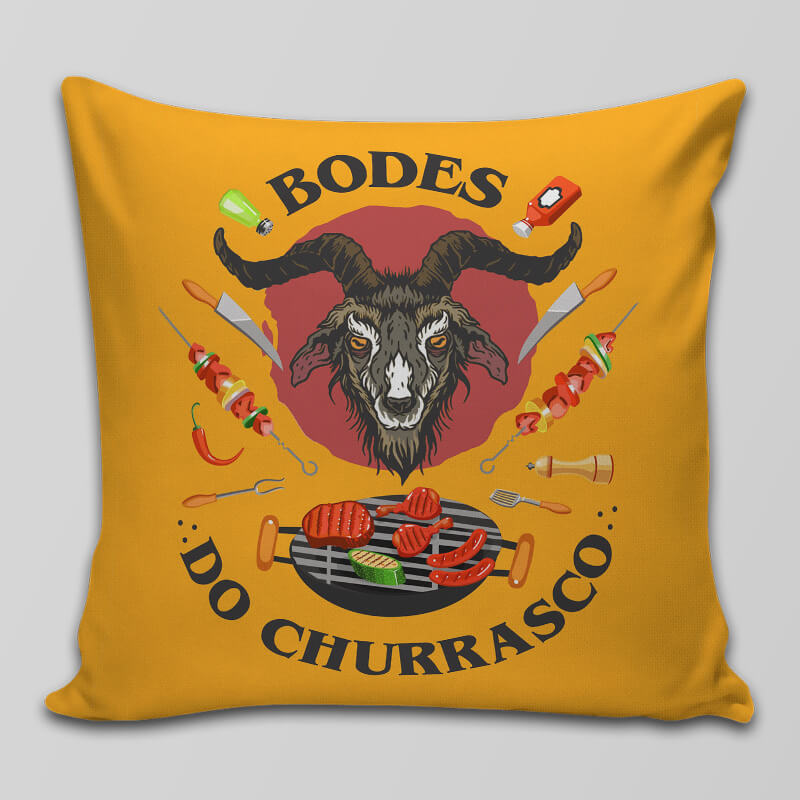 Capa de Almofada Maçonaria Bodes do Churrasco