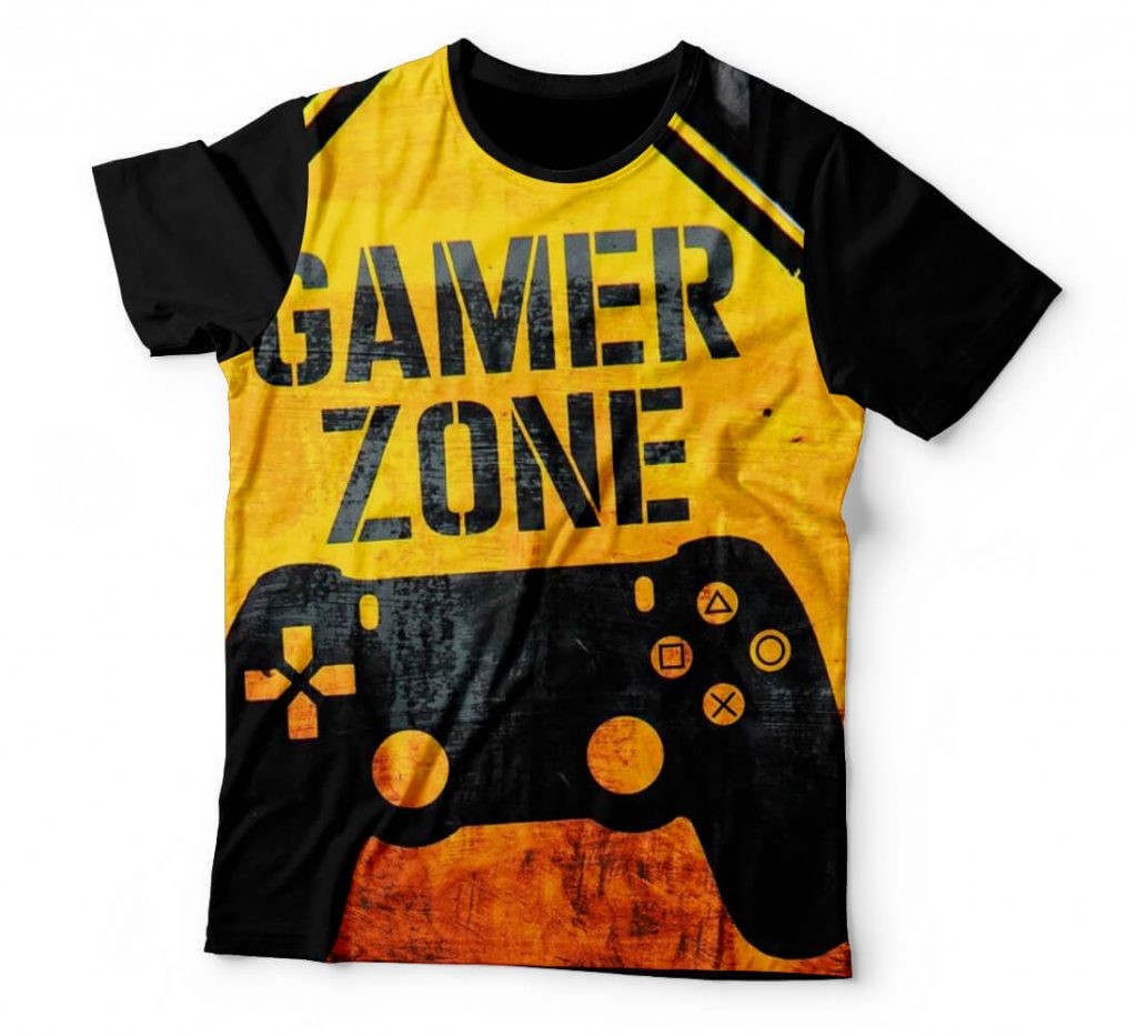 Camiseta Gamer Zone Www stampsuaideia br