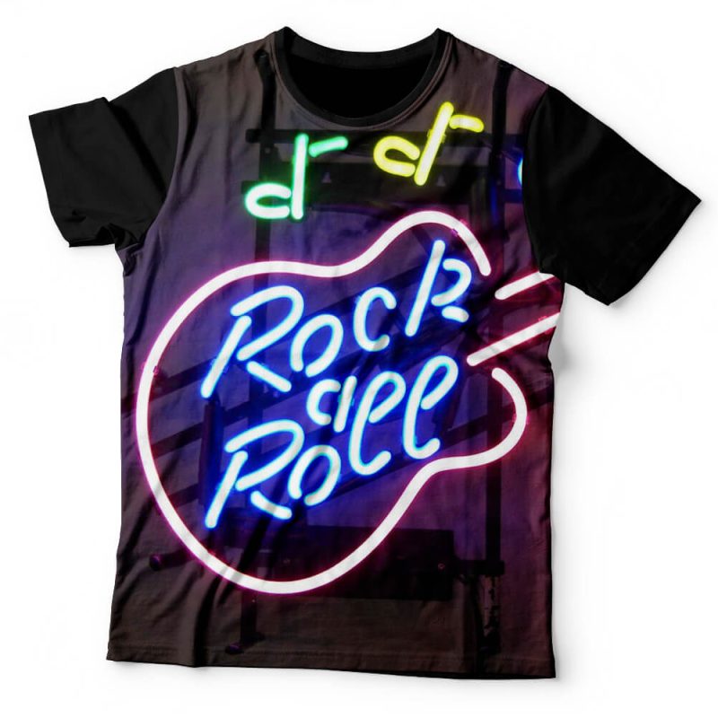 Camiseta Rock'n Roll em Luzes