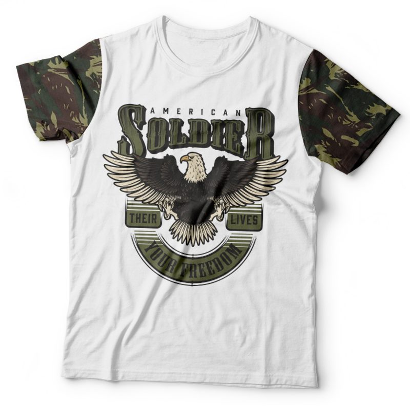 Camiseta Militar Águia American Soldier