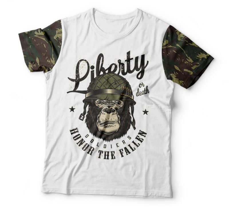 Camiseta Militar Gorila Liberdade ou Morte
