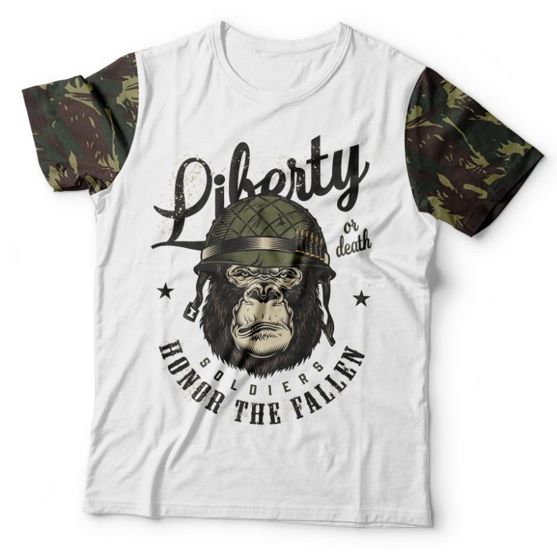 Camiseta Militar Gorila Liberdade ou Morte